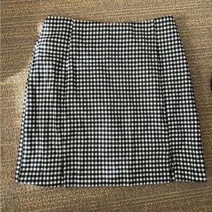 Black and White Checkered Skirt